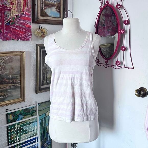 Christian Dior Tops - christian dior seperates, pink and yellow striped tank top